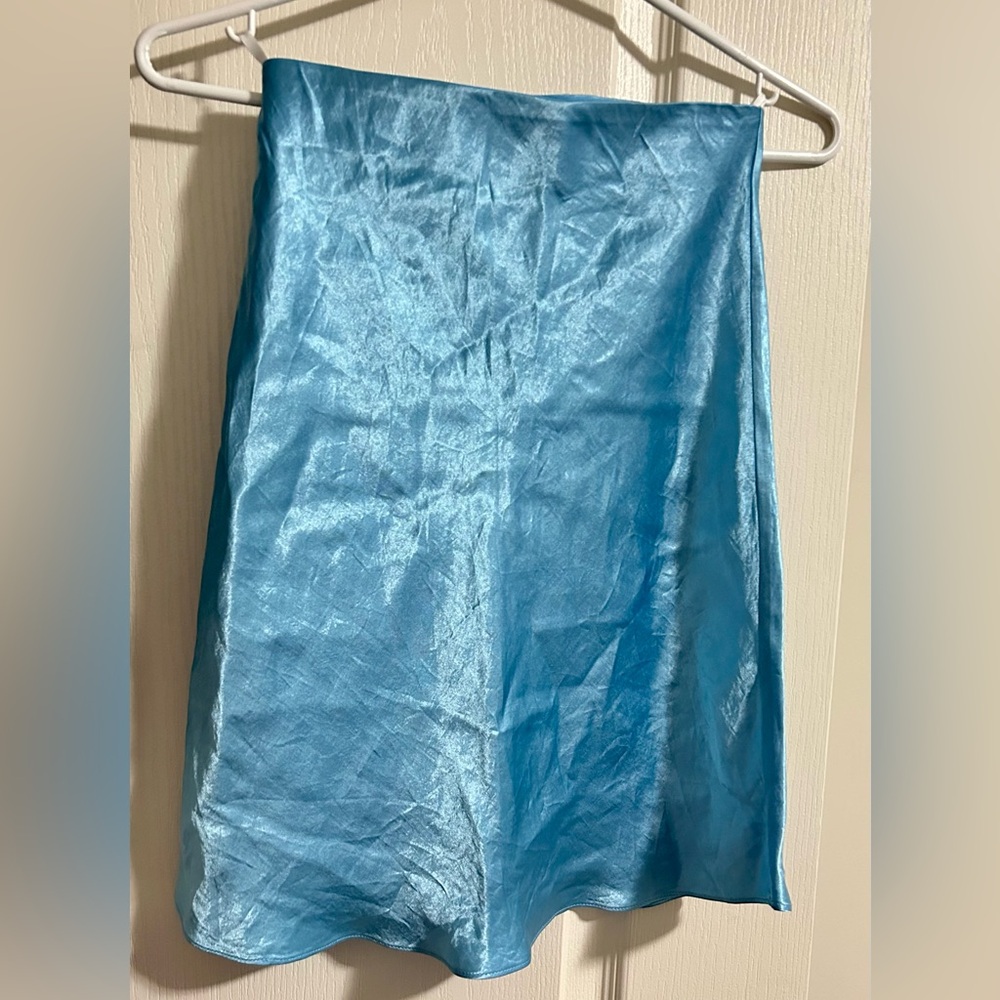 Aritzia Babaton Aqua Slip Skirt
